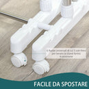 Stender Porta Abiti Estensibile 93-172x42x95-162,5 cm in Acciaio