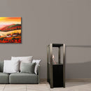 Camino a Bioetanolo da Pavimento 38x38x121 cm 1500W 1,5L Nevada Nero 