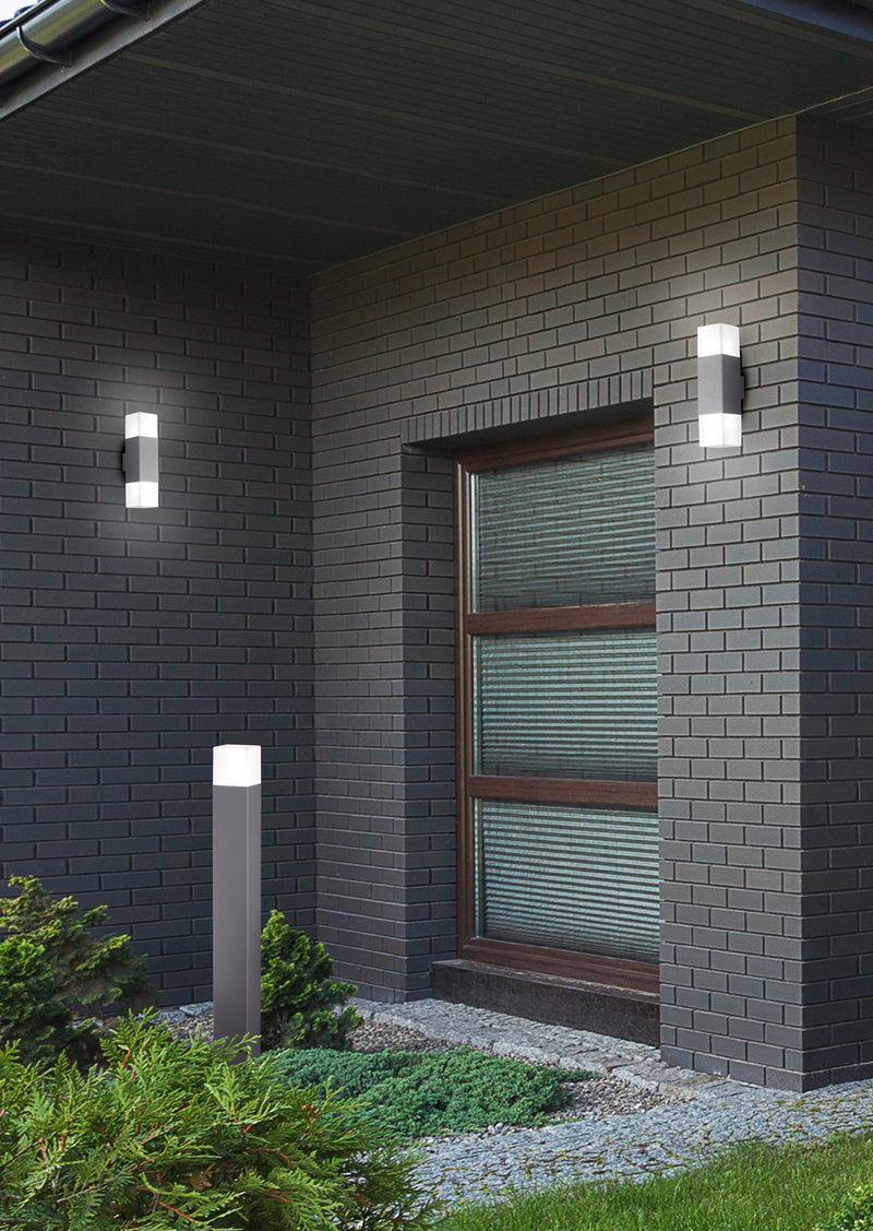 Palo da Esterno a LED in Pressofusione di alluminio Titanio