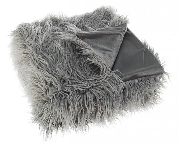 Plaid Alesha Grigio 120x150 cm in Tessuto sconto