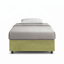 Letto Singolo Contenitore Imbottito Microfibra Tè Verde BoxMax Varie Misure