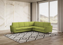 Divano Angolare 6 Posti 288x228x85 cm Yasel in Tessuto Verde