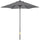 Ombrellone da Giardino Ø196x204H cm a 6 Stecche Grigio Scuro