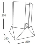 Camino a Bioetanolo da Tavolo 26x26x28 cm Oslo Nero