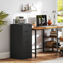 Cassettiera da Ufficio Schedario  Portadocumenti a 3 Cassetti 36,5x46,2x99 cm in Acciaio Nero