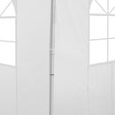 Set 2 Pareti Laterali per Gazebo 3x3 m Pieghevoli 295x200 cm in tessuto Oxford con Finestre Bianco