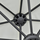 Ombrellone Semicircolare 200x190x240 cm Tettuccio Anti UV Crema   