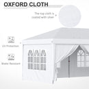 Gazebo Pieghevole 6x3m Funi e Picchetti Bianco