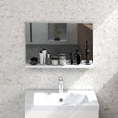 Specchio Bagno a Parete 60x12x40 cm con Mensola Bianco 
