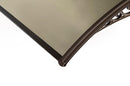 Pensilina Tettoia Modulabile Compatta in Policarbonato Marrone/Fumè 120X100cm Bertozzi Naxos