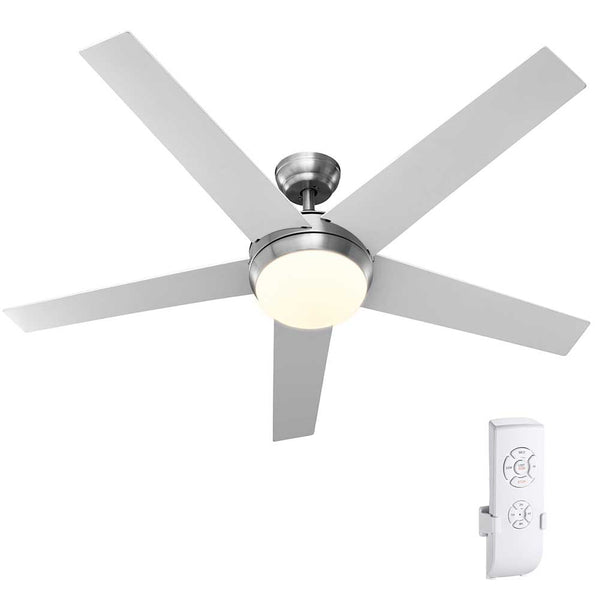 Ventilatore da Soffitto 5 Pale Legno con Lampada Luce LED e Telecomando 132cm prezzo