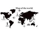 Mappa del mondo Adesivo da Parete Mappamondo Globo Lavagna 102cm PVC  + Gessetti-1