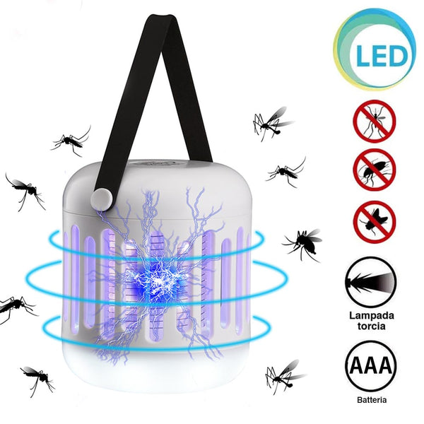 Zanzariera Elettrica Torcia Lampada LED da Campeggio Anti Zanzare Batteria AAA prezzo