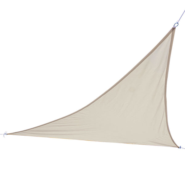 Vela Telo Parasole 3x3mt Tenda Triangolare Ombreggiante Giardino Tessuto Beige acquista