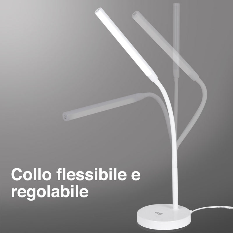 Lampada Scrivania Touch con Caricatore QI Wireless Charger Luce LED Dimmerabile-5