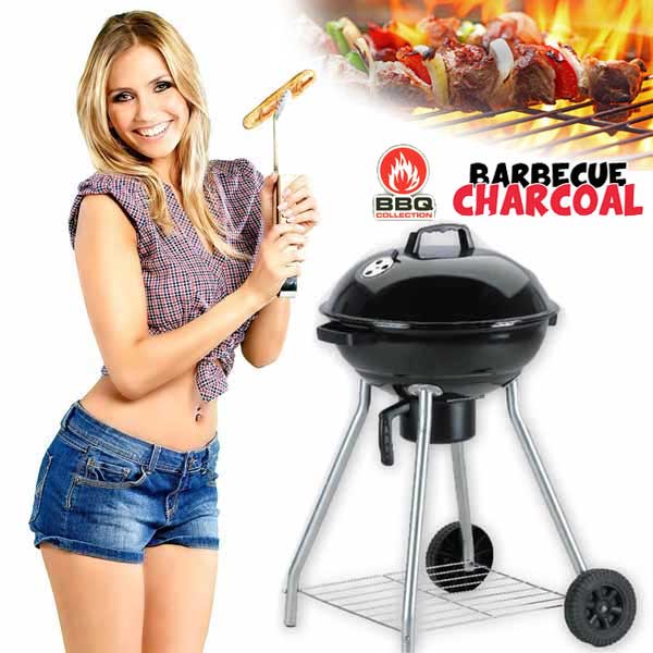 online Barbecue Griglia Bbq Carbone Coperchio 2 Ruote Carbonella Giardino Acciaio Inox
