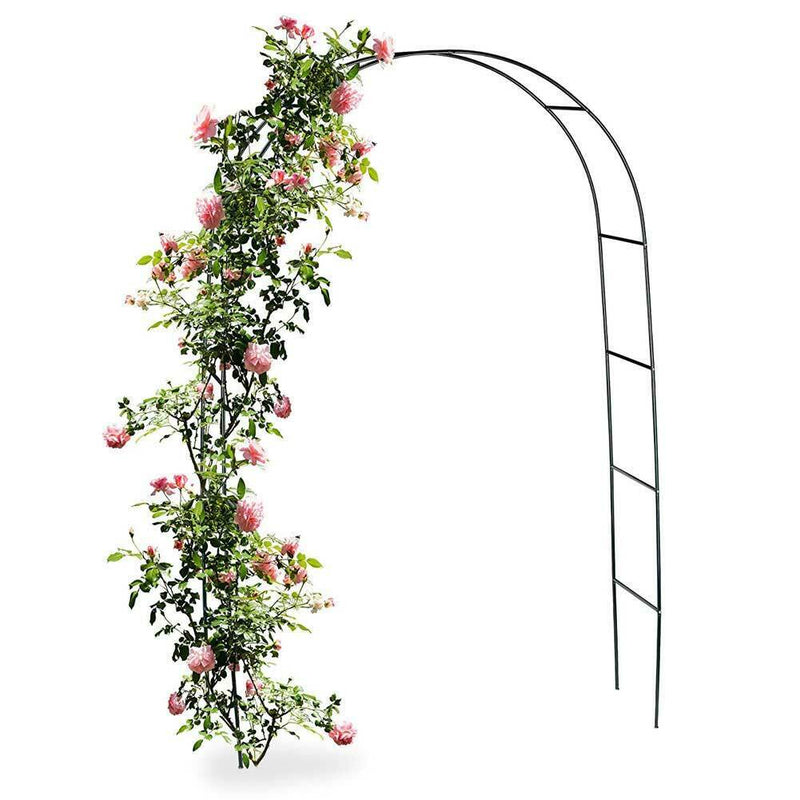 Arco da Giardino Supporto per Rose Piante Rampicanti in Metallo Altezza 240 cm-1