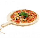 Tagliere Per Pizza Rotondo 49 cm In Legno di Abete Con Manico Affettati Cucina-1