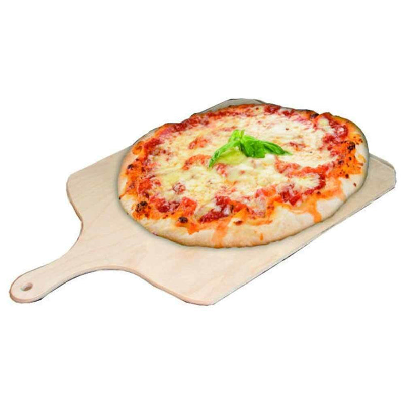Pala per Pizza da Forno Fornetto Tagliere Legno Multistrato con Manico 40x29cm-3
