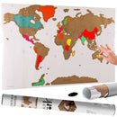 Poster Mappamondo da Grattare Cartina Geografica Mappa del Mondo 80x60 Bianco-1