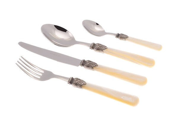 Servizio Set di Posate 24 Pezzi in Acciaio Inox Rivadossi Sandro Elena Avorio prezzo