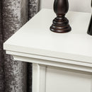 Camino Elettrico da Pavimento 1800W con Fiamma a 3 Intensità e Telecomando 117x30x100 cm Bianco 