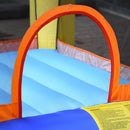 Castello Giostra Gonfiabile 290x200x155 cm con Scivolo Canestro e Pompa Multicolor