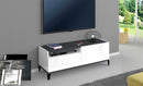 Mobile TV 1 Anta 1 Cassetto 120x40x47 cm Sunrise Bianco Lucido e Ardesia
