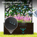 Fioriera Rettangolare con Traliccio per Piante Rampicanti 61x23x113 cm da Terra e Parete Nero  