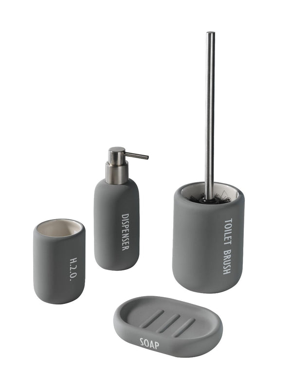 prezzo Set 4 Accessori da Bagno in Ceramica TFT Accessories Grigio