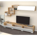 Parete attrezzata Free bianco rovere