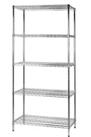 Scaffale 5 Ripiani 90x60x200 cm in Metallo Cromato Tosini