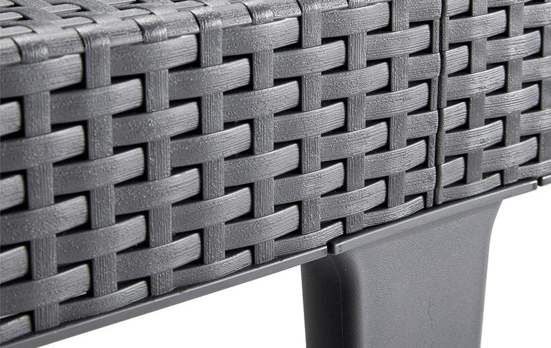 Lettino Prendisole da Giardino 187,5x58x29 cm con Cuscino in Resina Keter Jaipur Antracite