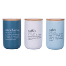 Set 3 Barattoli Sale Zucchero e Caffè Double Face 750 ml in New Bone China VdE Tivoli 1996