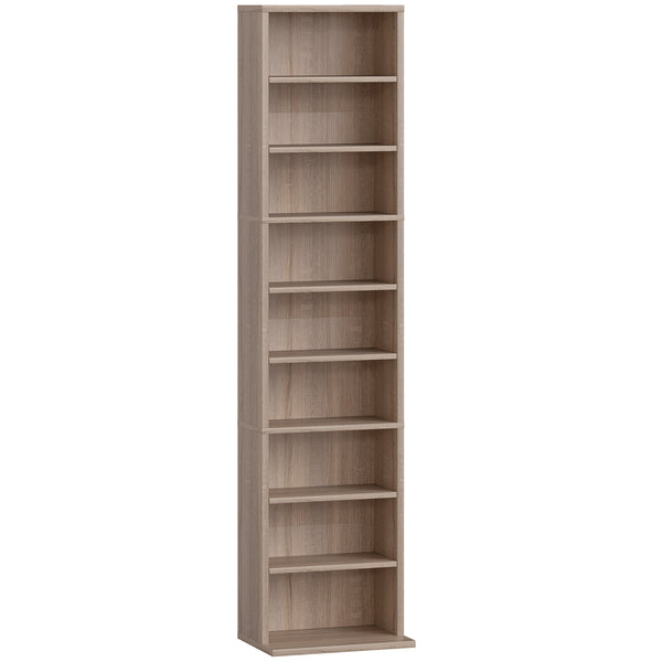 prezzo Libreria 33x24x140 cm Scaffale Porta CD con 6 Ripiani Regolabili Capacità di 260 CD/120 DVD Color Legno