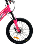 Bicicletta Mountain Bike per Bambini Unisex 20" MTB Phoenix 7V in Acciaio Fucsia