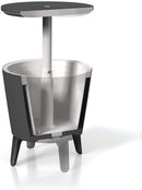 Tavolino Termico Piano Rialzabile Ø49,5 cm in Resina Keter Cool Bar Grigio