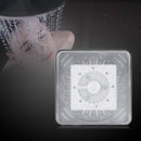 Soffione doccia quadrato fisso con 8 led RGB Cromoterapia in ABS ad alta pressione