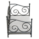 Lettino Cuccia per Cani e Gatti Struttura in Metallo con Cuscino Grigio 65x42x42 cm 