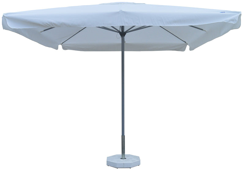 Ombrellone da Giardino 3x3 m Palo Ø48 mm in Alluminio Grigio Lucido Telo in Poliestere Bianco