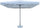 Ombrellone da Giardino 3x3 m Palo Ø48 mm in Alluminio Grigio Lucido Telo in Poliestere Bianco