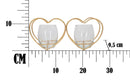 Portacandele Heart 27,5x9,5x12,5 cm in Ferro e Vetro Oro
