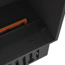 Camino a Vapore Elettrico Bifacciale Angolare a Sinistra 120x50x40 cm Invapo Corner L1200 Nero      