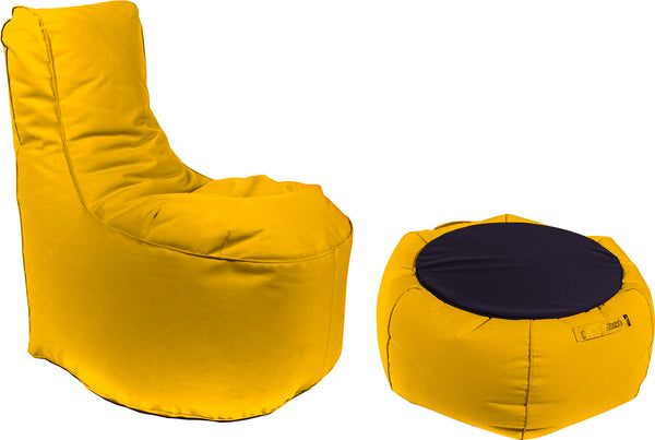 acquista Poltrona Pouf e Tavolino in Acrilico Pomodone Giallo