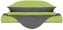 Copripiumino con Sacco e Federe Doubleface in Cotone Verde Acido\/Fumo Varie Misure