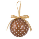 Set 14 Palle di Natale Ø7,5 cm in Polyfoam con Box Bianco e Oro