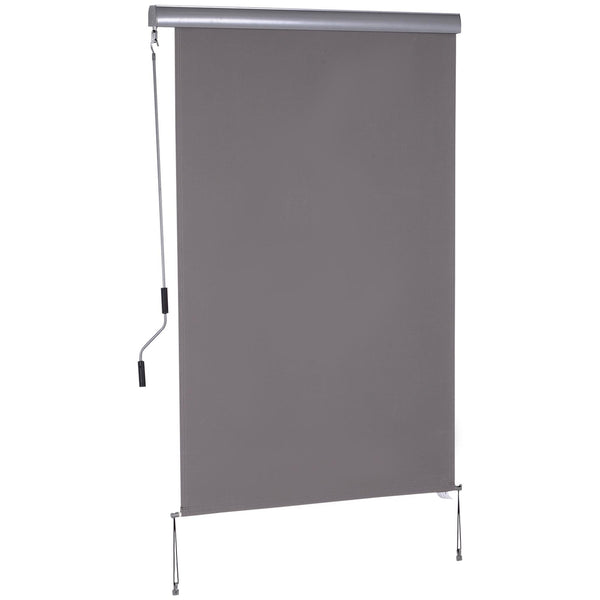 Tenda da Sole Avvolgibile da Soffitto 120x200 cm con Manovella Grigio sconto