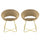 Set 2 Sedie Vintage 58x64x83 cm in Tessuto Effetto Velluto Greta Tortora