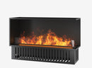 Camino a Vapore Elettrico Bifacciale Angolare a Destra 120x50x40 cm Invapo Corner P1200 con Ricarica Automatica Nero      