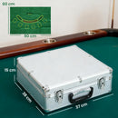 Set da Poker Completo con 500 Fiches Mescolatore di Carte Distributore di Carte Tappetino 5 Dadi Argento      